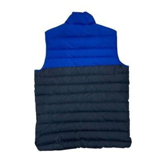 J. Crew Men’s XS Blue Black Puffer Vest Down Gorpcore Outdoors Women’s S - Picture 2 of 4